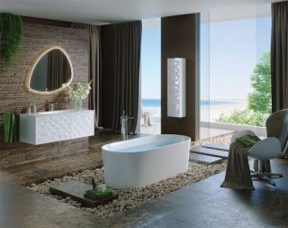 Пенал подвесной Clarberg Dune DUN0535 35x133см белый